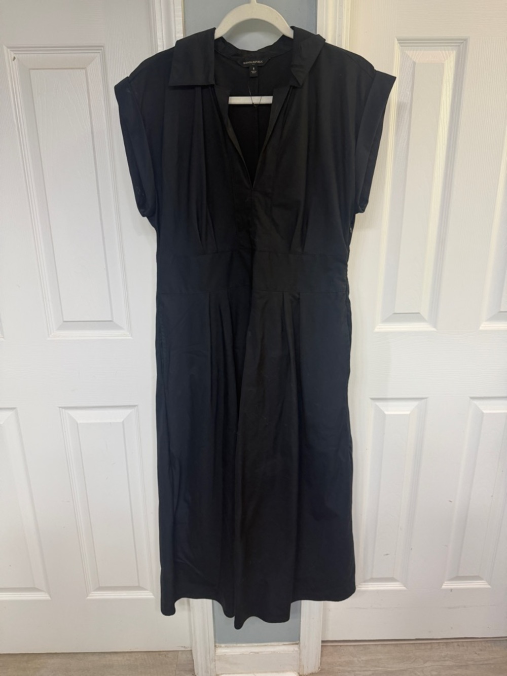 Banana Republic Black Midi Shirt Dress